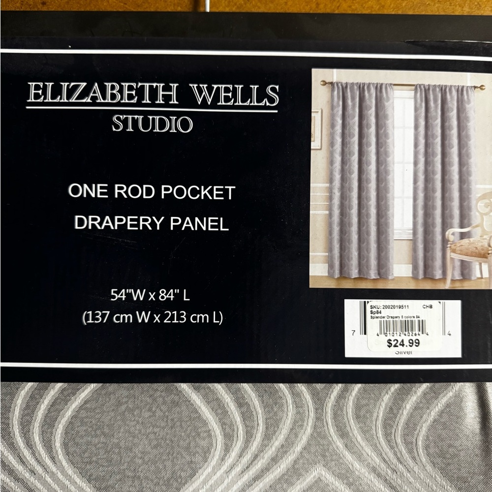 Gray Drapery Panel - Picture 3 of 3